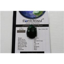 NATURAL EMERALD 75.10 CT WITH COA