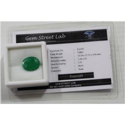 EMERALD 7 CT WITH COA
