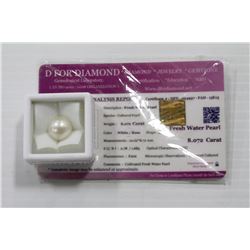 FRESH WATER PEARL 8.072 CT WITH COA