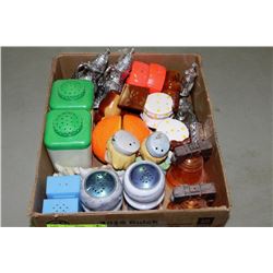 FLAT OF SALT AND PEPPER SHAKERS