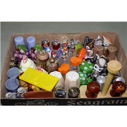 FLAT OF SALT AND PEPPER SHAKERS