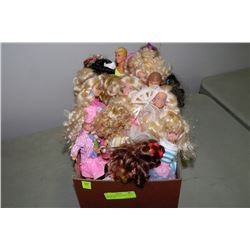 BOX OF ASSORTED BARBIE BRAND BARBIES