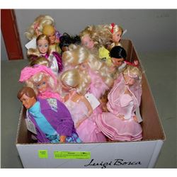 BOX OF ASSORTED BARBIE BRAND BARBIES