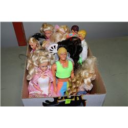 BOX OF ASSORTED BARBIE BRAND BARBIES