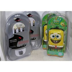 BOX WITH NEW VIDEO AND STEREO CABLES AND SPONGE