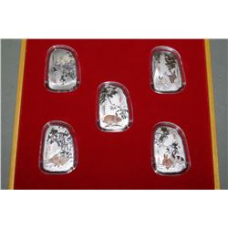 5PC. ELECTROPLATED YEAR OF THE RABBIT COIN SET