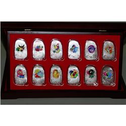 12PC. ELECTROPLATED CHINESE COIN SET