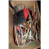 Image 1 : BOX WITH VISE GRIPS,CLAMPS,FILES,DRILL BITS & MORE