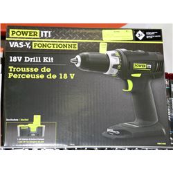 18V DRILL KIT W/BATTERY,CHARGER NEW IN BOX