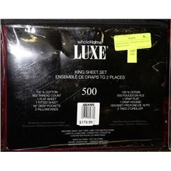 WHOLEHOME LUXE KING SHEET SET *BRAND NEW*