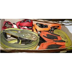 FLAT W/ TIE-DOWN STRAPS INCLUDING TOW