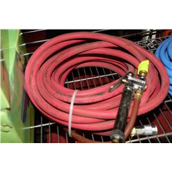 RED 25 FOOT RUBBER AIR HOSE