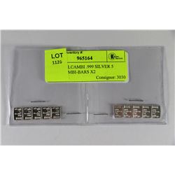 SWISS VALCAMBI .999 SILVER 5 GRAM COMBI-BARS X2