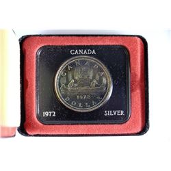 1972 VOYAGEUR CASED SILVER ONE DOLLAR