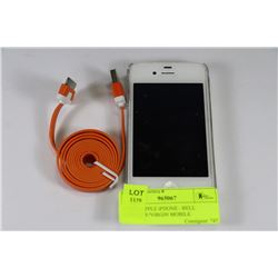 WHITE APPLE iPHONE - BELL MOBILITY/VIRGIN MOBILE