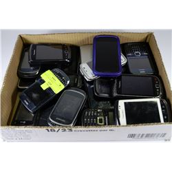 BOX OF CELL PHONES
