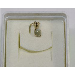14K GOLD CATS EYE PENDANT