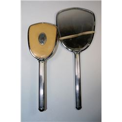 VINTAGE MIRROR AND HAIR BRUSH