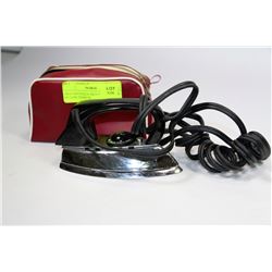MINI TRAVELLA  HEAVY DUTY IRON IN CASE MADE IN