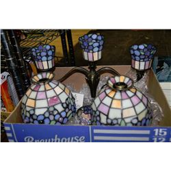14PC MOSIAC STAINGLASS PARTYLITE CANDLEBRA