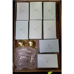 8 BOXES OF PARTYLITE VOTIVE CANDLES,2 GOLD TONED