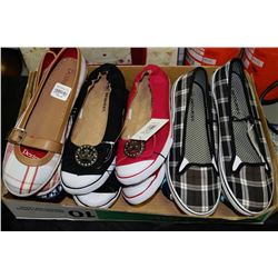 NEW FLAT OF 7 PAIRS LADIES SLIP ON SHOES