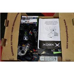 XBOX WITH 4GAMES,TWO CONTROLLERS,AND REMOTE