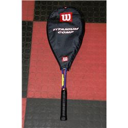 WILSON TITANIUM COMP SQUASH RACKET AND CASE