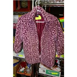 GIRLS YOUTH SIZE M FUN FUR JACKET