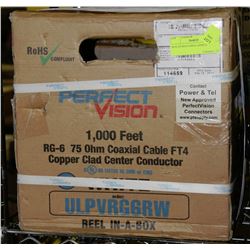 BOX OF RG6 CABLE APPROX 350'