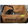 Image 1 : VINTAGE COCA-COLA WOOD BOX WITH HALOGEN LIGHT