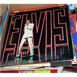 FLAT OF 12 ASSORTED ELVIS RECORDS