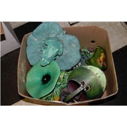 LARGE BOX OF INDOOR /OUTDOOR ORN. INCL FROG,