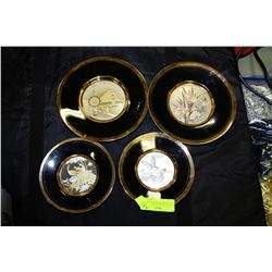 LOT OF 4 CHOKIN PLATES INCL.PHEASANT,SAN FRANSCISO