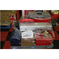 PALLET OF CONTRACTOR TOOLS INCL. TILE SAW,TOOLS,