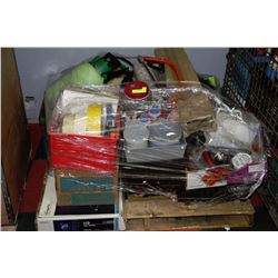 PALLET OF CONTRACTOR TOOLS INCL.SPRAYERS,SAWS,