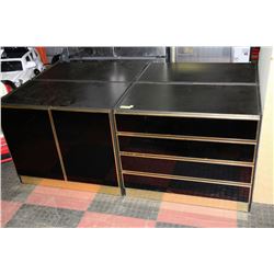 LOT OF 4 BLACK DRESSER SET