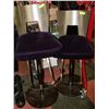 Image 1 : PAIR OF SHWOHOME METAL AND PURPLE FABRIC HYDRAULIC