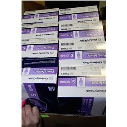 LOT OF 8 BOXES OF SMALL PURPLE NITRILE DISP GLOVES