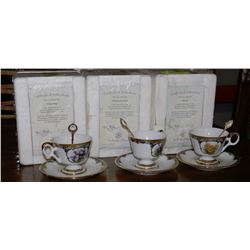 LOT OF 3 BRADFORD EDITION TEA CUP SETS INCLUDING
