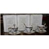 Image 1 : LOT OF 3 BRADFORD EDITION TEA CUP SETS INCLUDING