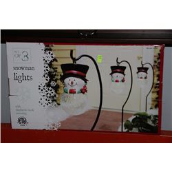 SET OF 3 SNOWMAN LIGHTS