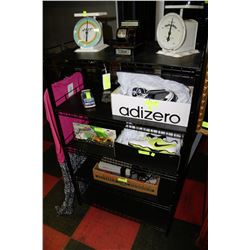 33" X 54" BLACK METAL SHELF UNIT