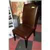 Image 1 : SHOWHOME BROWN LEATHERETTE SIDECHAIR