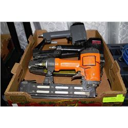 TRAY WITH 2 SENKO AIR STAPLERS,AND NAILER