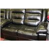 Image 2 : NEW BLACK LEATHER RECLINING SOFA  AND LOVE SEAT