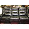 Image 3 : NEW BLACK LEATHER RECLINING SOFA  AND LOVE SEAT