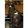 Image 1 : BLACK CERAMIC PATHER  21INCH TALL