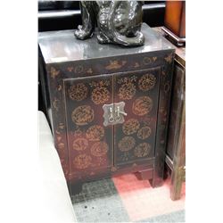 WOOD HANDPAINTED 2 DOOR CABINET