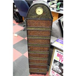 MEDIA CABINET WITH CLOCK